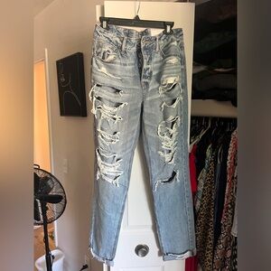 American Eagle Tomboy Ripped Jeans Size 10 XLONG